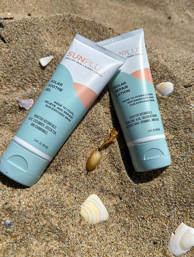 After Sun Hydrating and Cooling Solar Soothe Gel with Aloe, Cucumber, Green Tea, and Chamomile