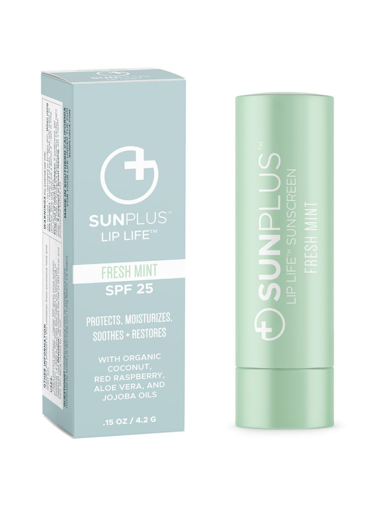 Fresh Mint Lip Life Nourishing Lip Balm SPF 25 - with Organic Aloe, Jojoba, Red Raspberry and Evening Primrose.